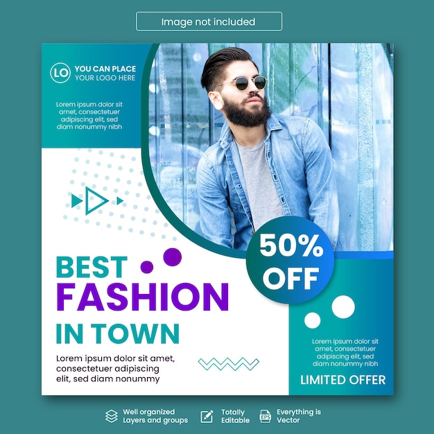 Multi purpose social media post design template