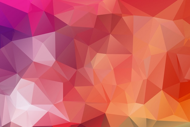 Multi red Polygonal Mosaic Background.