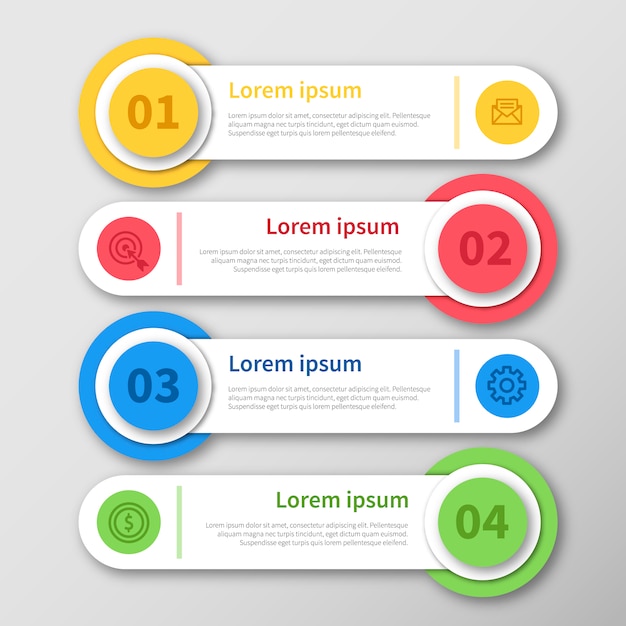 Multicolor circles infographic design