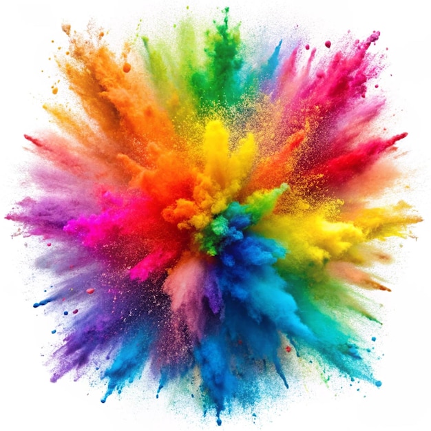 multicolor rainbow or holi explosion