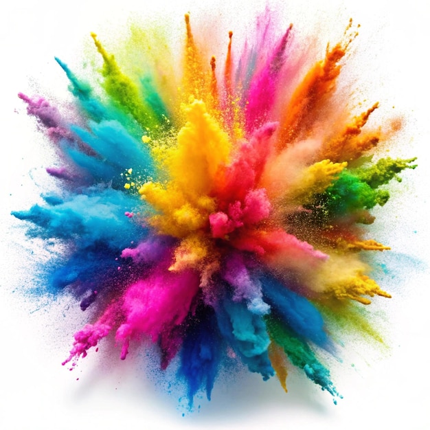 multicolor rainbow or holi explosion