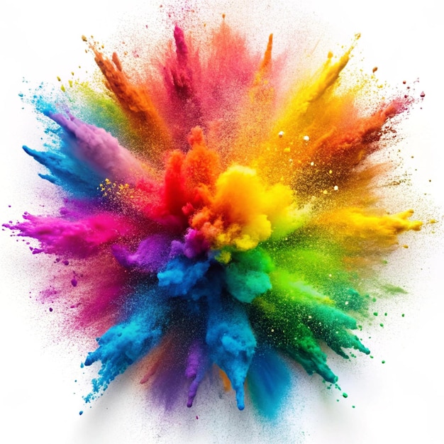 Vector multicolor rainbow or holi explosion