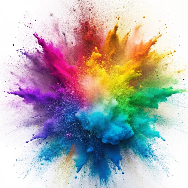 Vector multicolor rainbow or holi explosion