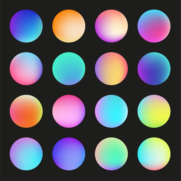 multicolor round buttons isolated