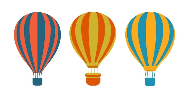 Multicolored balloons Bright color illustration on a white background Vector