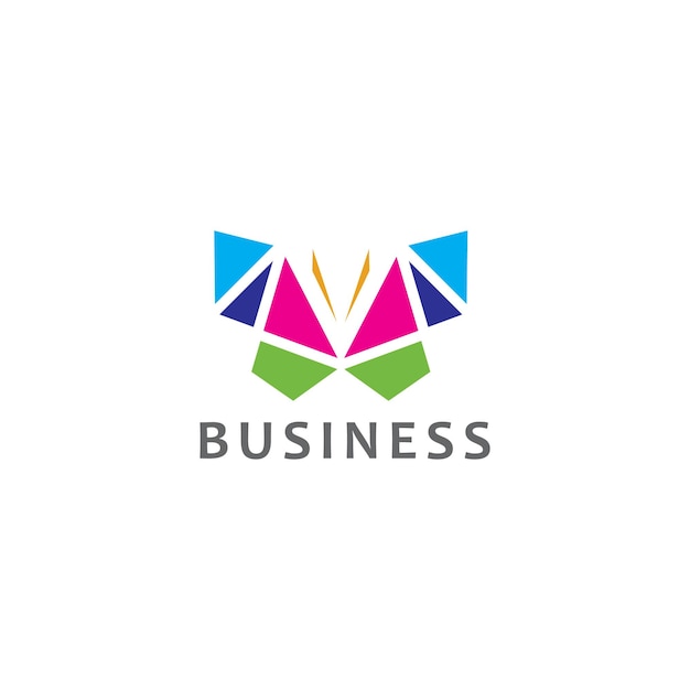 multicolored butterfly logo for business