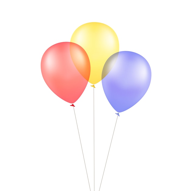  Multicolored Colorful Balloons Isolated