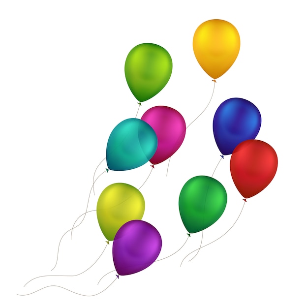  Multicolored Colorful Balloons