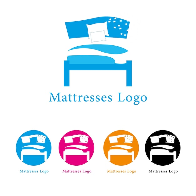 Multicolored creative mattress logo