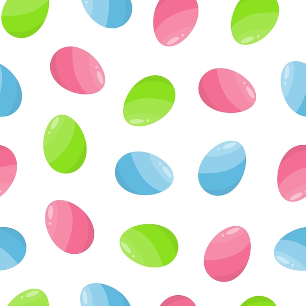 Multicolored Easter eggs seamless pattern