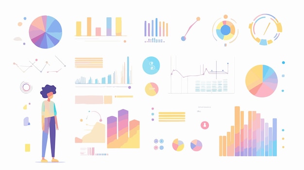 Vector multicolored infographic with detailed diagram for presentation