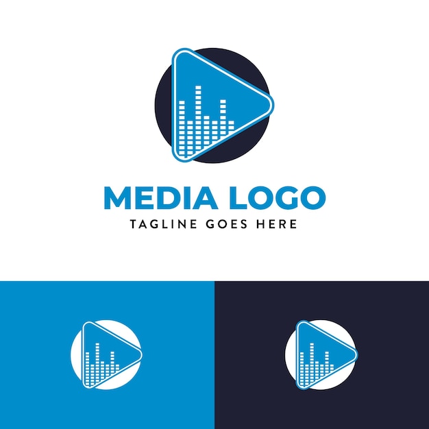 Multimedia Play Button Logo Design