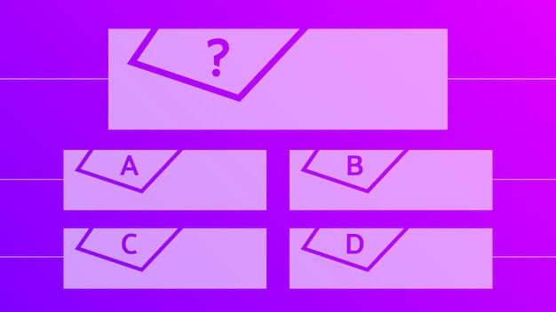 Multiple choice quiz template