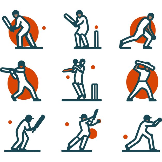 Multiple images of a cricket player