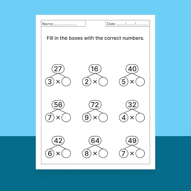 Vector multiplication math worksheets for kids.