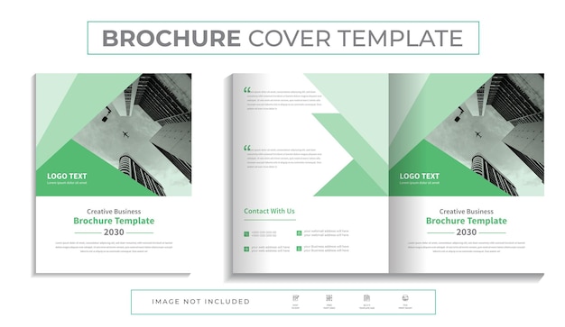 Multipurpose Brochure Front Back Cover Layout Template Perfect for a corporate business