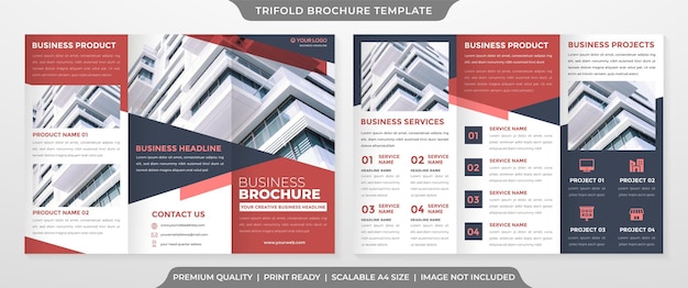 multipurpose business trifold brochure with minimalist and modern style