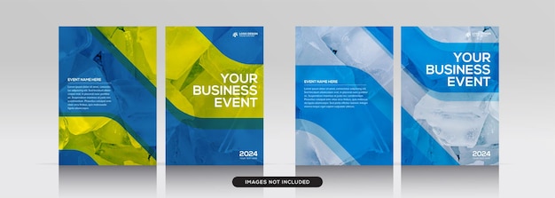 Multipurpose corporate book cover design template in a4 format premium vector mockup Premium Vector