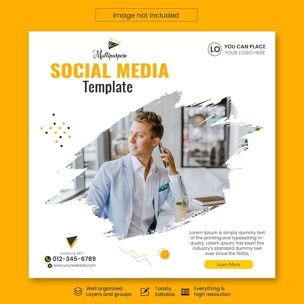 Multipurpose creative agency social media post template