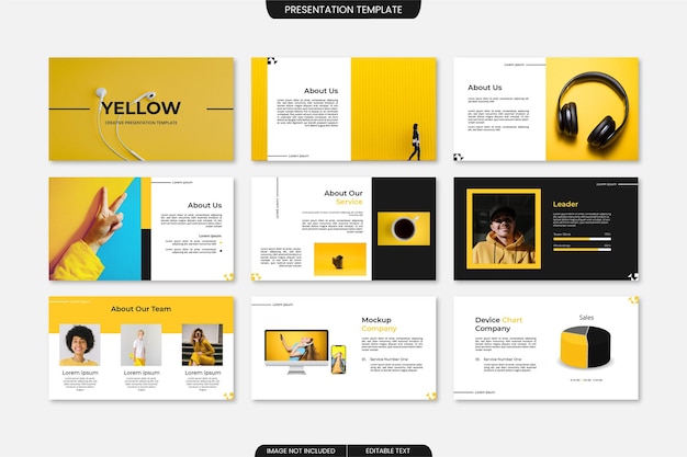 Multipurpose Creative business slide presentation template 9 pages