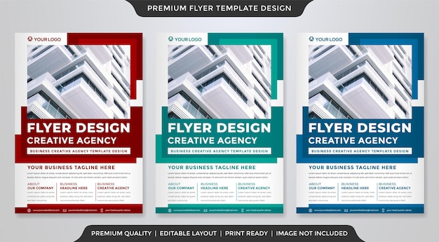 multipurpose flyer design with modern style and abstract layout