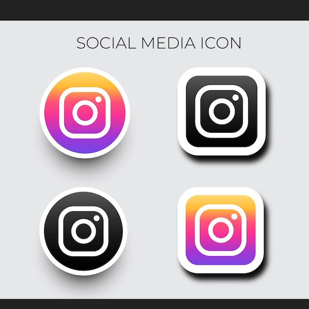 Vector multipurpose instagram social media icon template