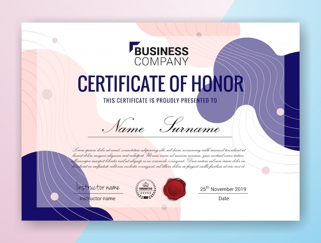 Multipurpose Professional Certificate Template Design