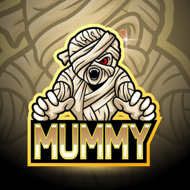 Mummy esport logo mascot design