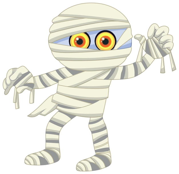 Vector mummy kid cartoon character