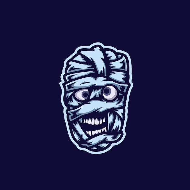 mummy mascot logo esport vector illustration egyptian zombie character