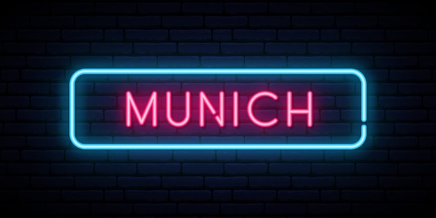 Munich neon sign.