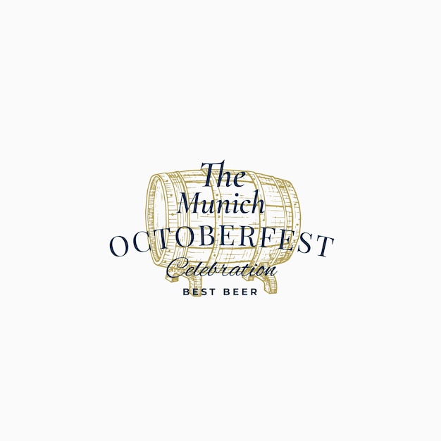 Munick Octoberfest Beer Festival Abstract  Sign, Symbol or Logo Template.