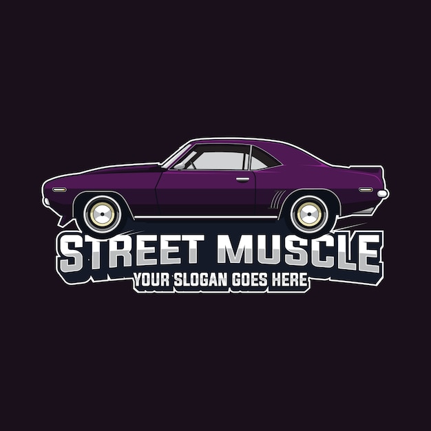 Muscle Car Logo Vector Template