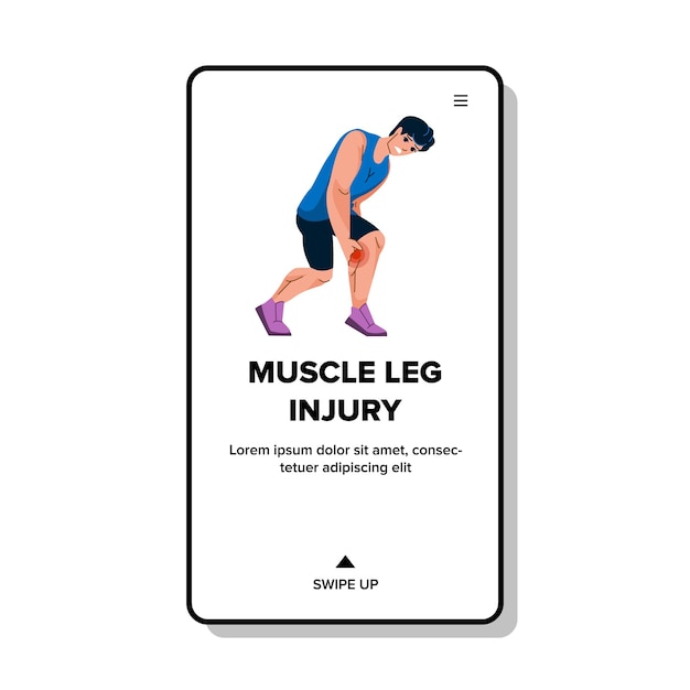 Muscle leg injury vector