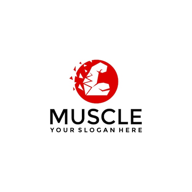 Muscle Logo Design Template Download