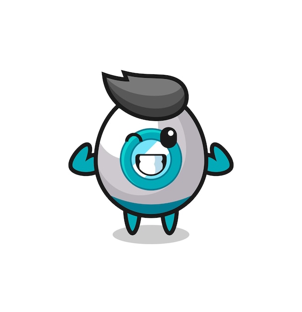 the muscular rocket character is posing showing his muscles , cute style design for t shirt, sticker, logo element