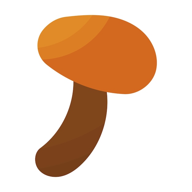 Vector mushroom autumn forest pick color icon element