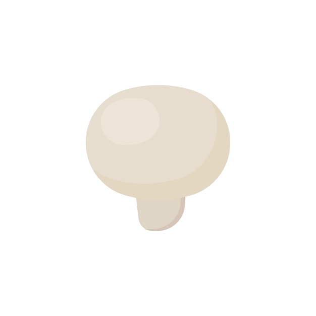 Mushroom champignon isolated on white background Vector illustration