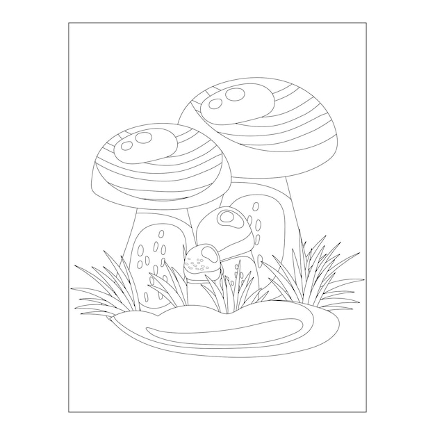 Mushroom Coloring Page