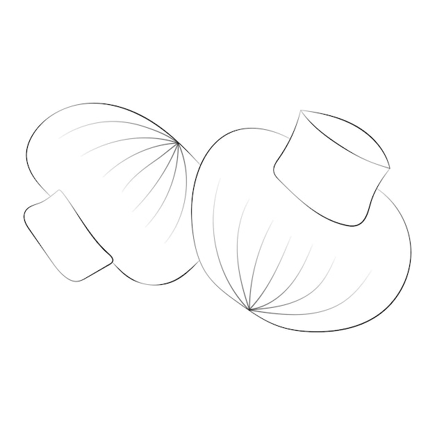 Mushroom coloring pages premium vector