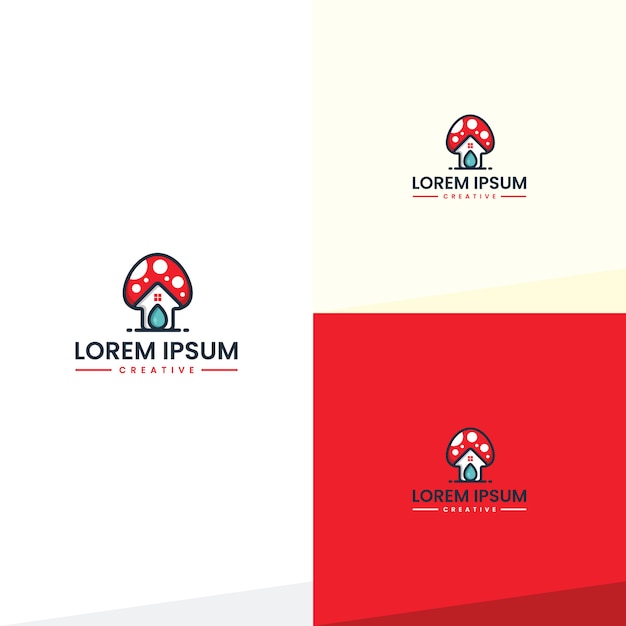 Mushroom house logo design inspiration