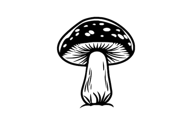 mushroom icon flat vector illustration