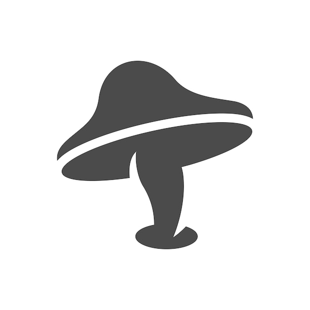 Mushroom icon icon in black and white