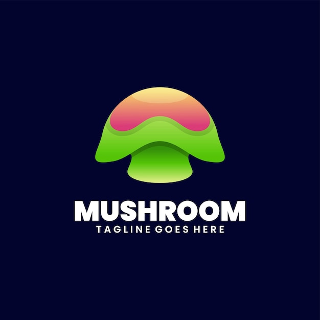 Mushroom logo design colorful