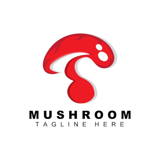 Mushroom Logo Design Illustration of Cooking Ingredients Vector Brand of Various Food Products