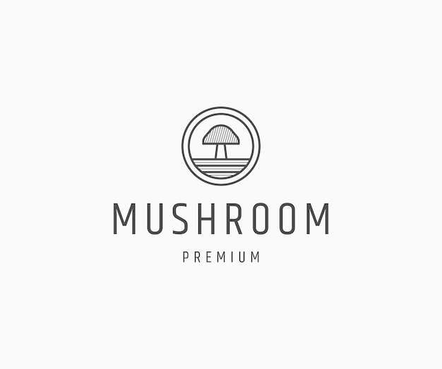 Mushroom logo icon design template