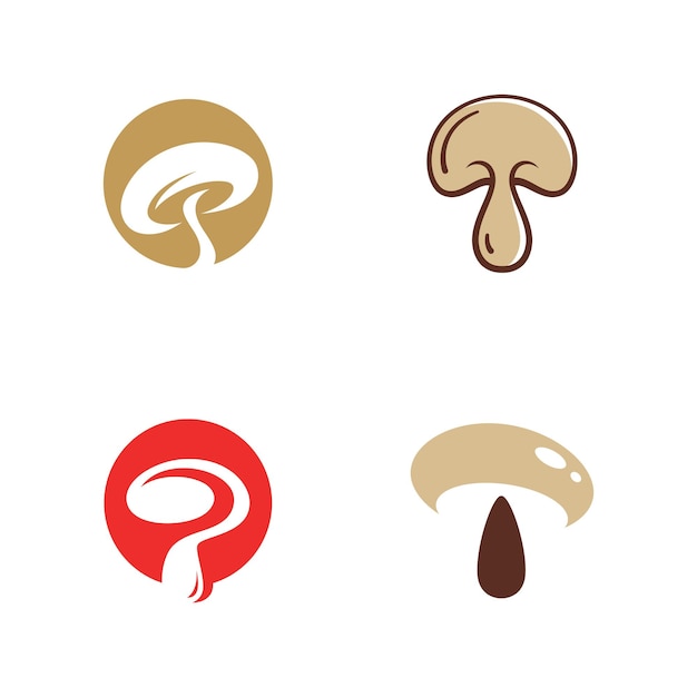 Mushroom logo icon vector design template