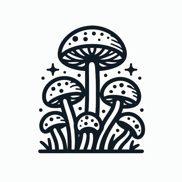 mushroom logo illustratio