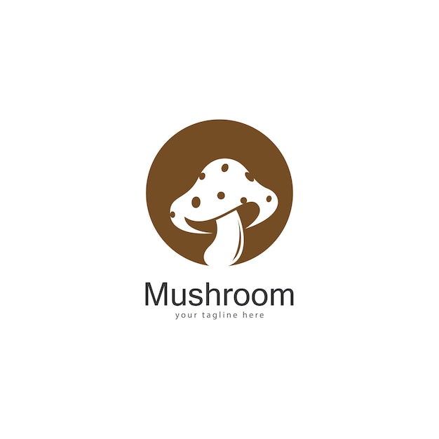 Mushroom logo vector design template