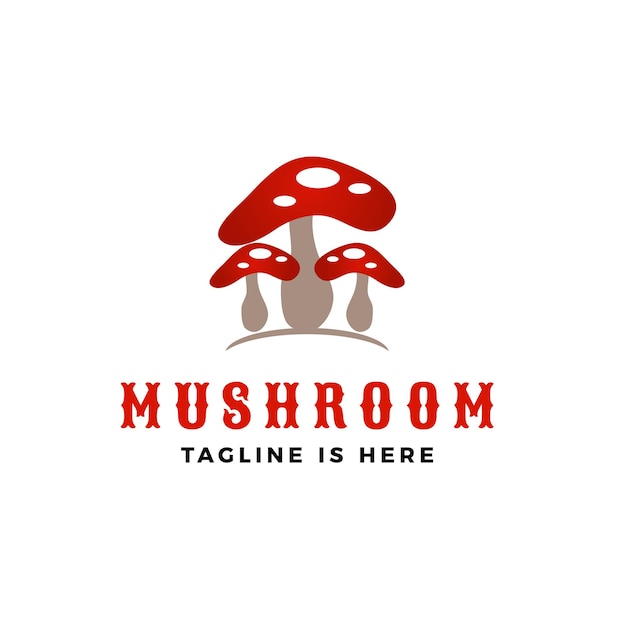 Mushroom logo vector icon illustration